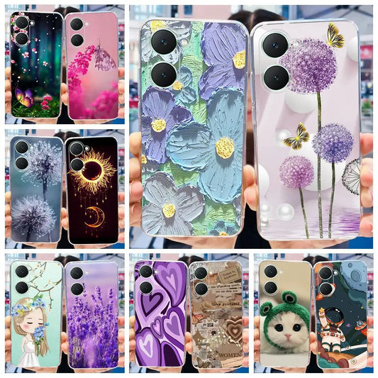 For Vivo Y03 4G Case V2332 New Fashion Painted Cover Soft Silicone Phone Case For Vivo Y03 Y 03 VivoY03 Fundas 6.56'' Back Cover