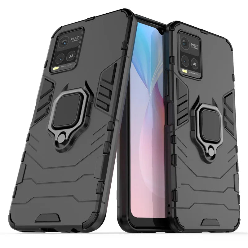 Shockproof Bumper For Vivo Y21 Case Vivo Y21 Cover TPU Armor PC Phone Back Cover Vivo Y20 Y30 Y70 Y21 Y31 Y51 Y52S Y53S Y72 Y73S