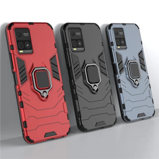 Shockproof Bumper For Vivo Y21 Case Vivo Y21 Cover TPU Armor PC Phone Back Cover Vivo Y20 Y30 Y70 Y21 Y31 Y51 Y52S Y53S Y72 Y73S