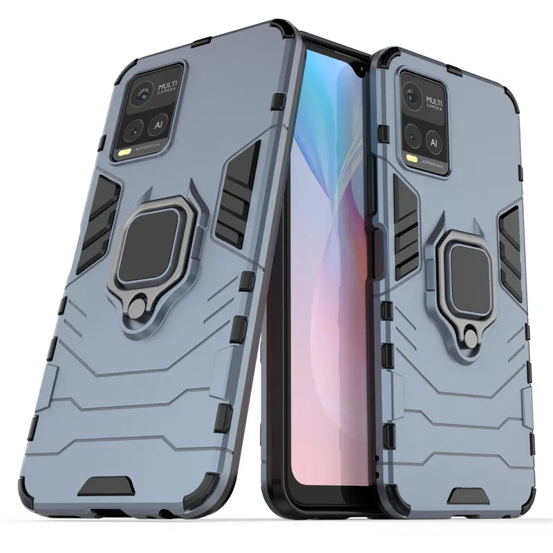 Shockproof Bumper For Vivo Y21 Case Vivo Y21 Cover TPU Armor PC Phone Back Cover Vivo Y20 Y30 Y70 Y21 Y31 Y51 Y52S Y53S Y72 Y73S